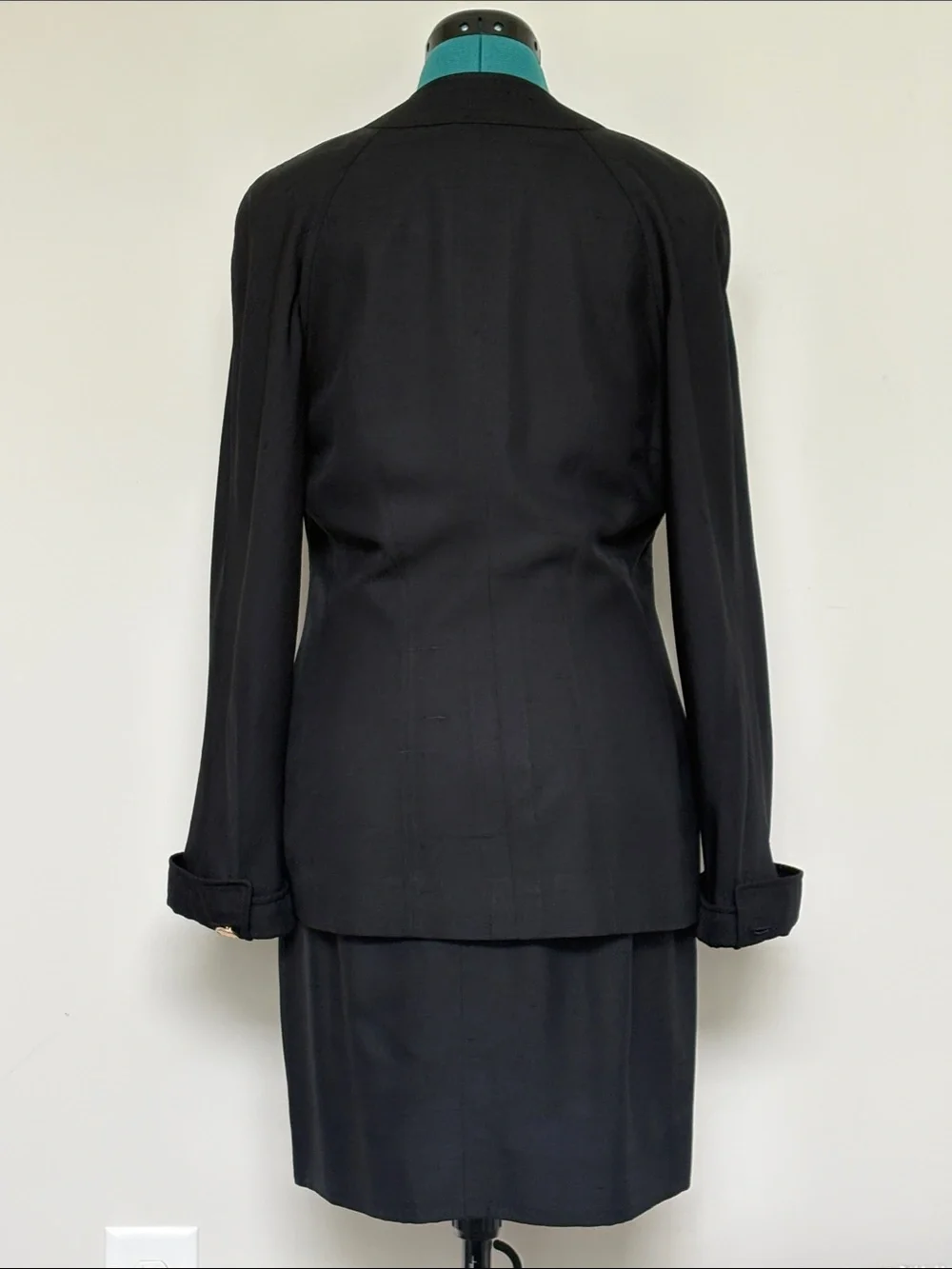 CHANEL Vintage Black Silk Suit - early 1990’s